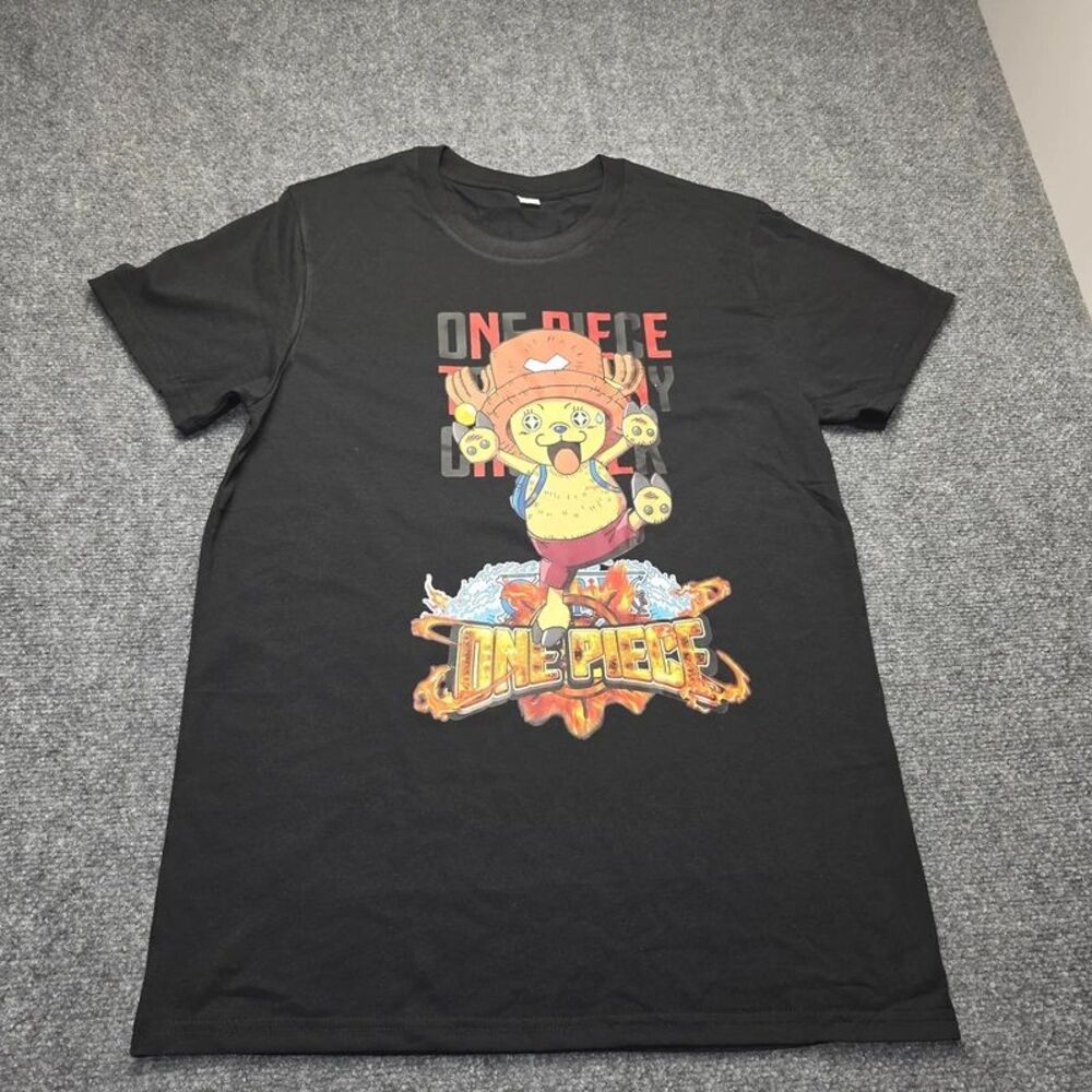 One Piece Tony Tony Chopper Black Anime Graphic T-Shirt Size Large
